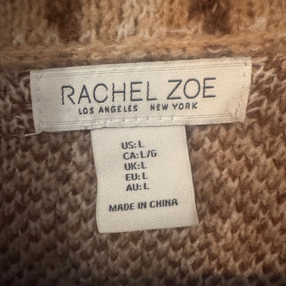 Rachel Zoe warm flannel winter jacket preppy boho cardigan neutral coat - Picture 8 of 9